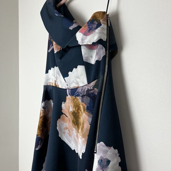 Keepsake The Label One Shoulder Mini Dress Navy Blue Women’s M - Picture 8 of 16